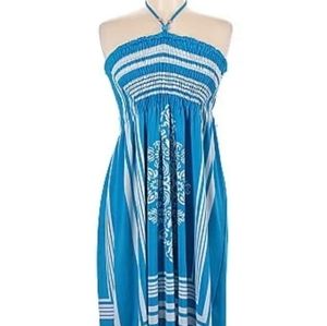 Vintage-Girl Brand Strapless Bohemian Casual Mini Beach Cover-ups Dress Size L